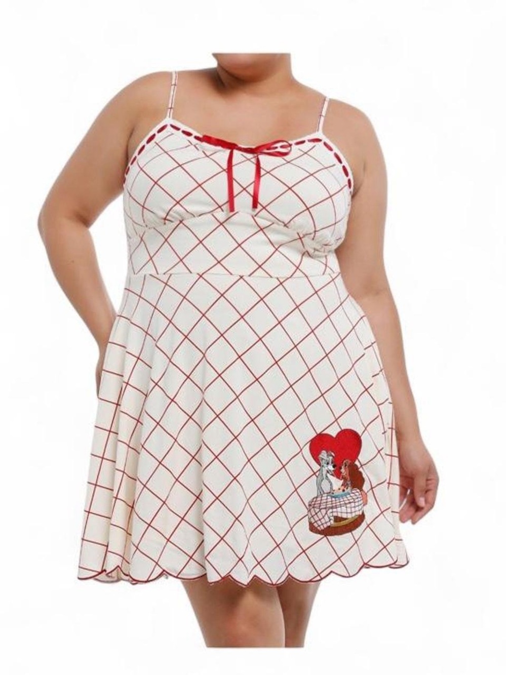 Her Universe Disney Lady And The Tramp Sweetheart Cami Dress Plus Size 3x